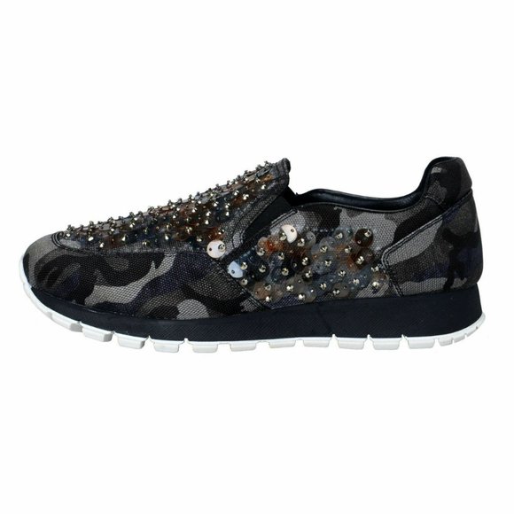 Prada Women's Sequin Decorated Moccasins Loafers - Picture 2 of 7